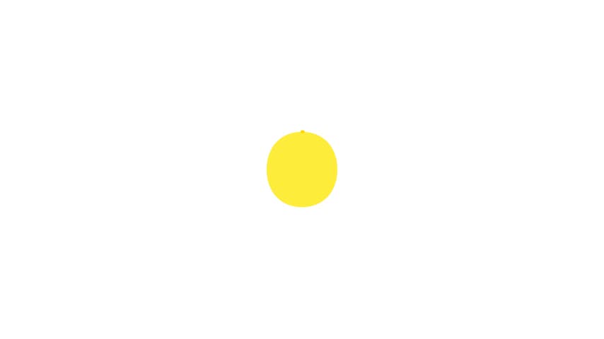 Minimalist 2D Animated Yellow Gold Coin Icon Isolated on White Background