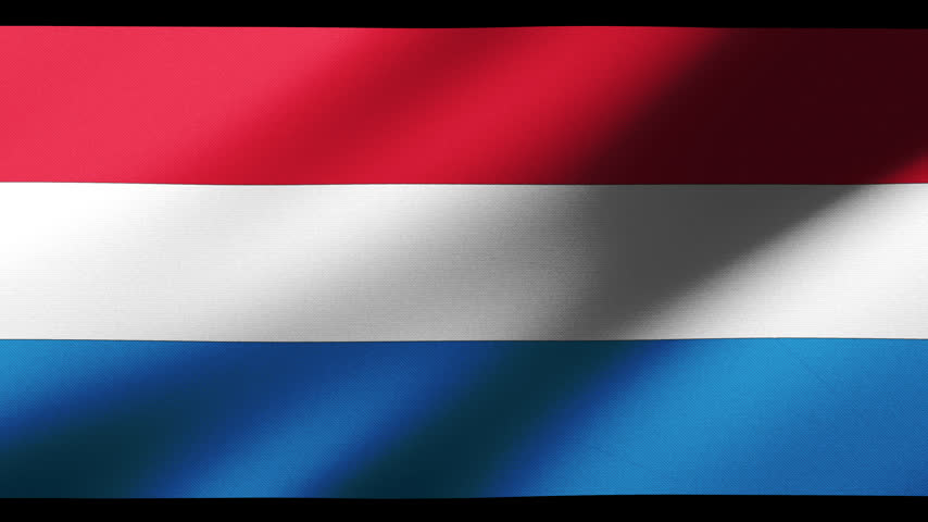 Luxembourg Flag Waving on Wind, Realistic 4K Background Animation