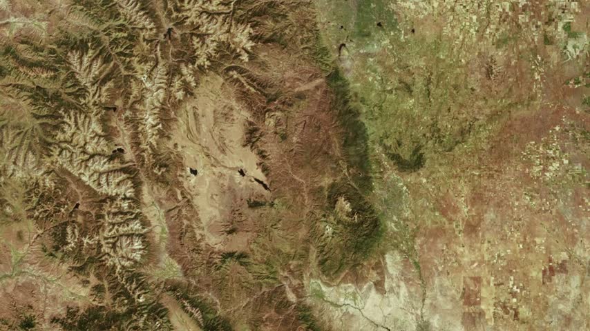 Colorado State animation map with flag  