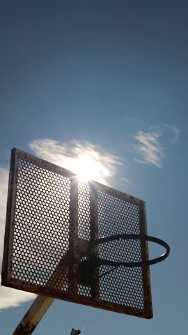 Basketball Hoop at a Street Playground