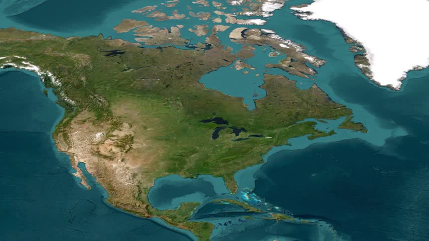 Aerial Satellite View of Washington D.C. with Location Pin Marker and Potomac River Surrounded by Green Landscape.
