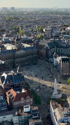 Royal Palace In Amsterdam In Noord Holland Netherlands. Beautiful Koninklijk Paleis. Downtown District. Medieval Palace. Royal Palace In Amsterdam Netherlands. Stunning Cityscape. Tourism Landmark.