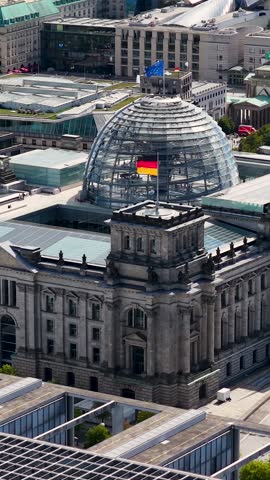 Reichstag Palace In Berlin In Germany. Government Building. Public Administration. German Parliament. Reichstag Palace In Berlin In Germany. Tourism Landmark. Vacations Travel.