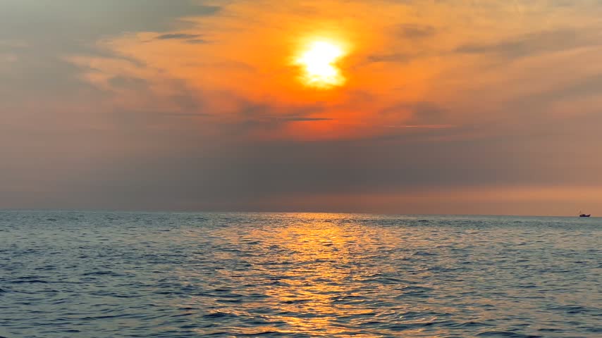 Sunset, beach sunset, waves, boat ride