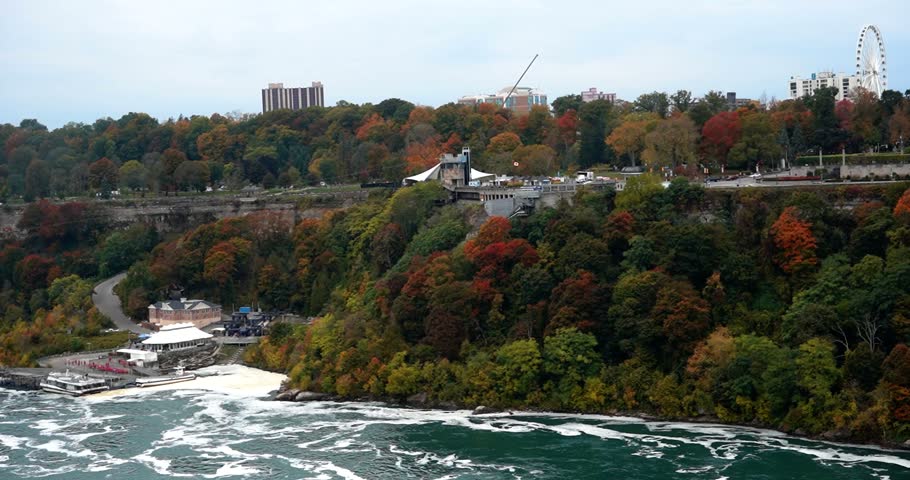 Attractions along the Niagara River in Niagara Falls, Ontario, Canada