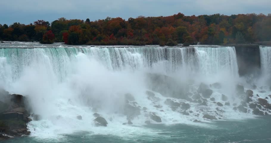 Bridal Veil Falls during autumn in Niagara Falls, New York