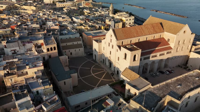 Romanesque Basilica of Saint Nicholas by the sea in Bari, Italy