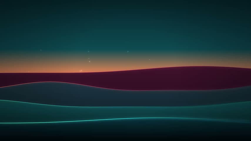 Dark moody abstract landscape with glowing horizon lines