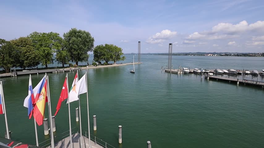 Flags at Lake Constance, Bregenz