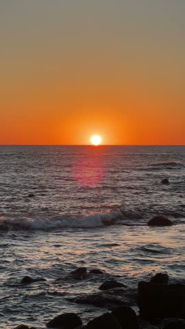 Sunset in Korea. This is Jeju Island Aewol.