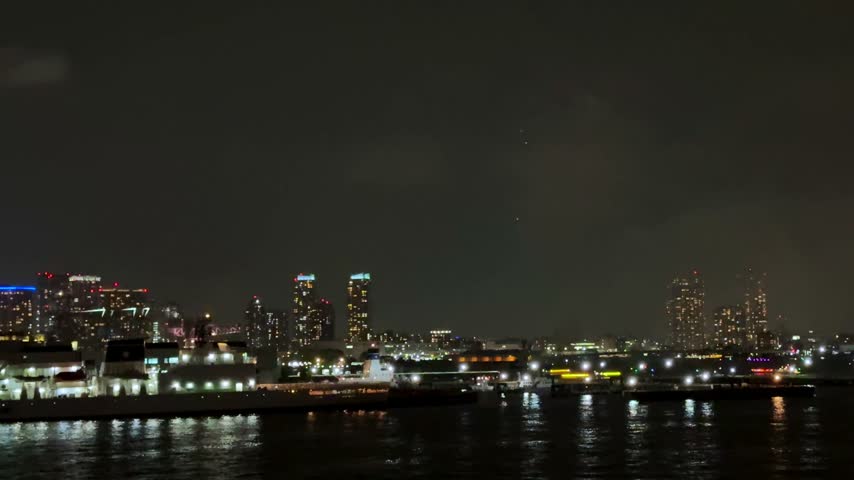 Panoramic Yokohama Waterfront Cityscape at Night