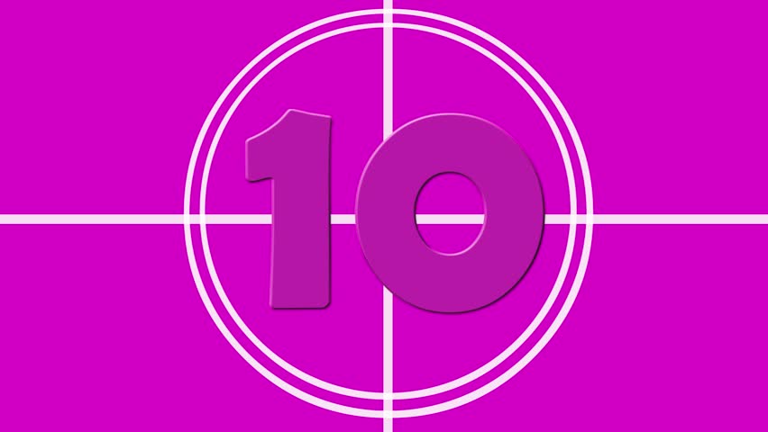 Bubblegum Pink Countdown Leader Clock