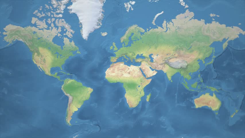 Zooming From World Map To DENMARK, High Tech Colorful Map Animation