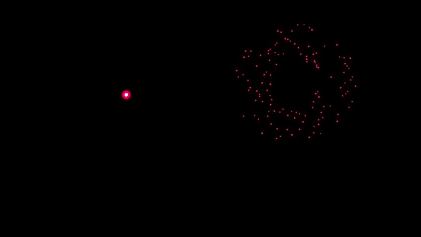 Pink and Blue Fireworks Bursting Explosions Night Sky