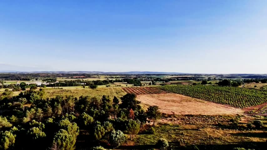 Aerial drone view of a beautiful landscape