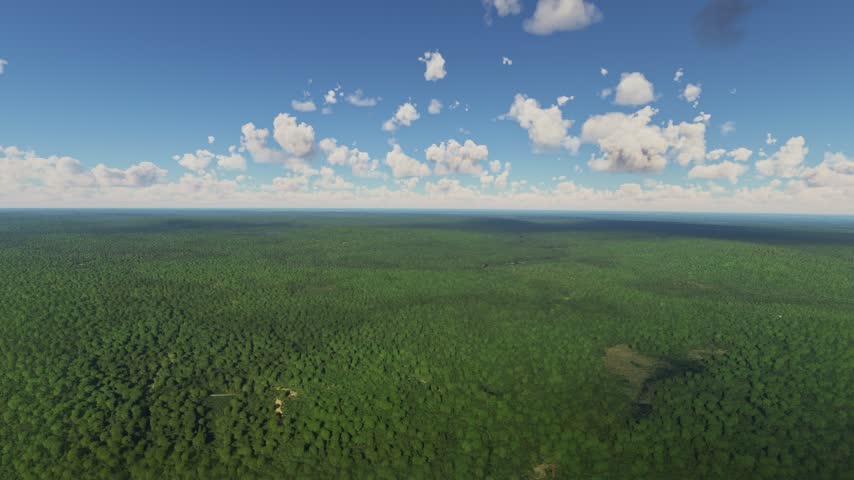 3D - Drone aerial view of mountains and lakes in Adirondack Park. New York. United States