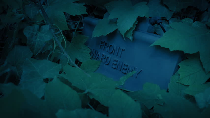 Mine Military Explosive In Dark Forest