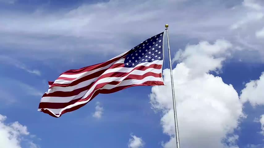 USA national flag waving in the wind
