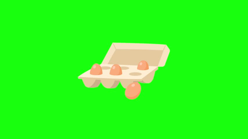 Vector illustration of fresh brown eggs inside an open cardboard egg carton container, ready for cooking and baking