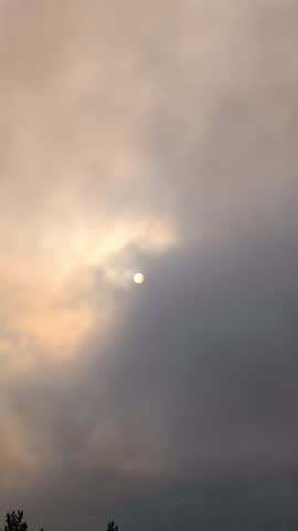 sunset in the misty mountains 