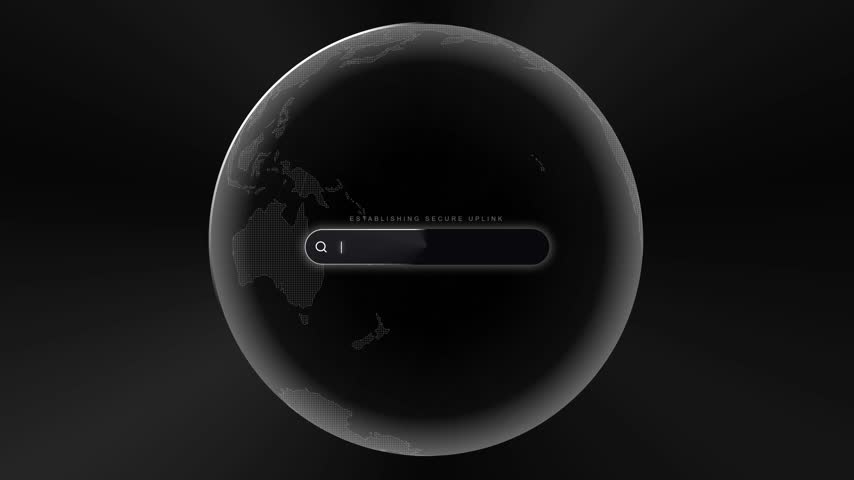 Ukraine target location marked on a dark digital globe map with futuristic matrix style interface