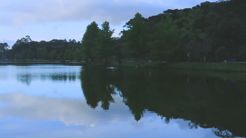 Serene landscape, São Bernardo Lake in São Francisco de Paula, Rio Grande do Sul, Brazil