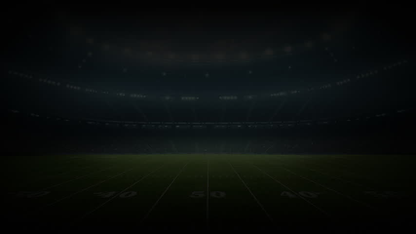 American Football Stadium and confetti, 3d rendering