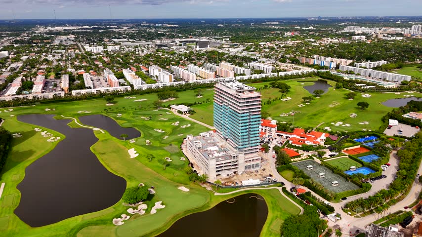 Aerial stock video Hallandale Beach Florida