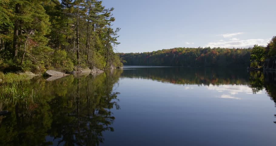 Reflection on the lake at Minnewaska State Park