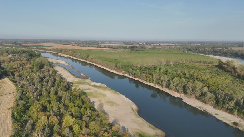 Po River near Isola Serafini, Monticelli d