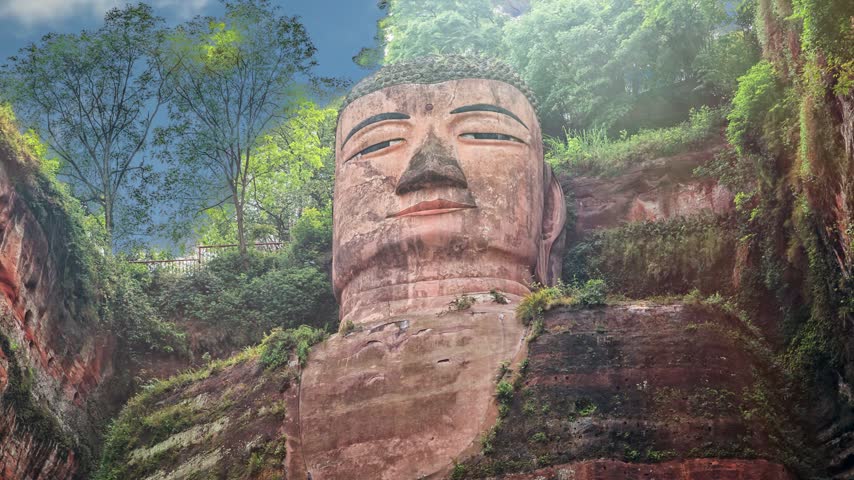 Leshan giant buddha. Sichuan province, China The Leshan Giant Buddha