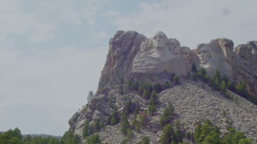 A Scenic View Of Mount Rushmore In South Dakota.