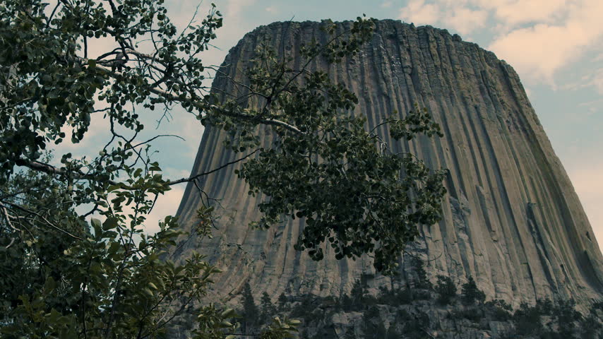 A Scenic View Of Devils Tower In Wyoming.
