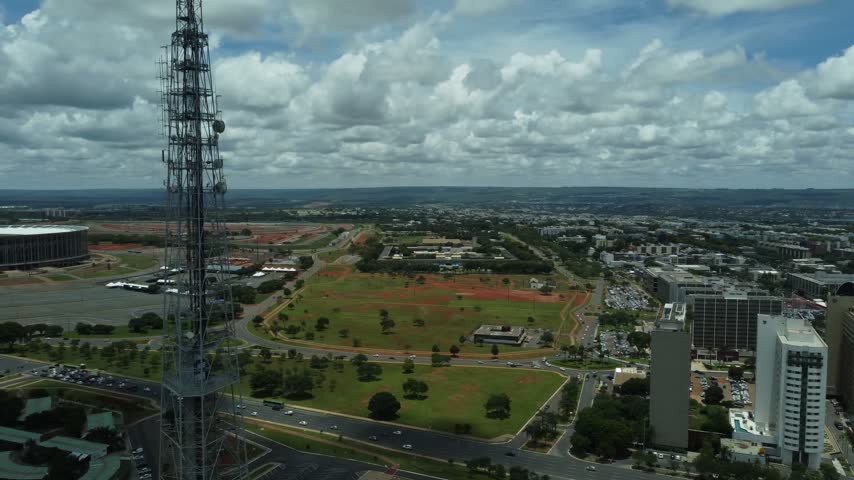 aerial view of the city of brasilia