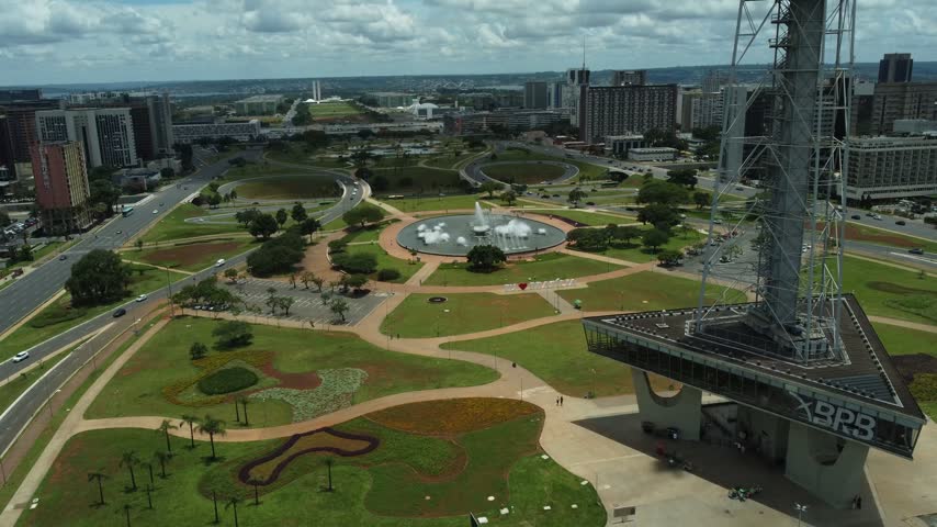 aerial view of the city of brasilia
