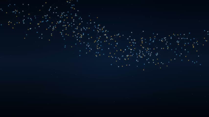 Happy New Year 2027 formed by glowing drone lights with festive fireworks across a dark night sky.