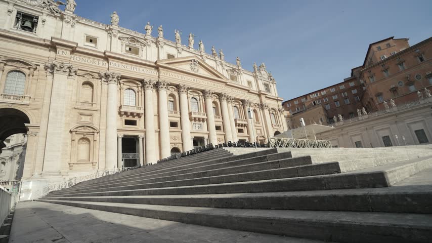 Wide steps leading up to St. Peter