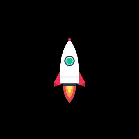 Flat Vector Spacecraft Rocket Launch Motion Graphic Animation for Science Exploration and Tech Startups