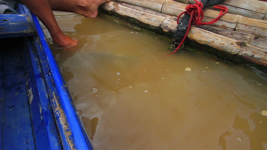 Fishery, rural area of the Mekong River bordering Thailand - Laos