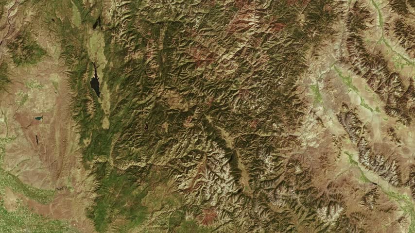 Idaho State animation map with flag  