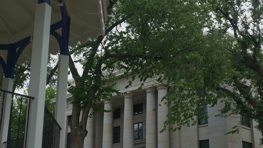 A small town county courthouse in the American southwest