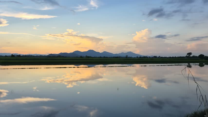 Title: sunset over the lake