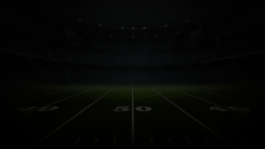 American Football Stadium and confetti, 3d rendering