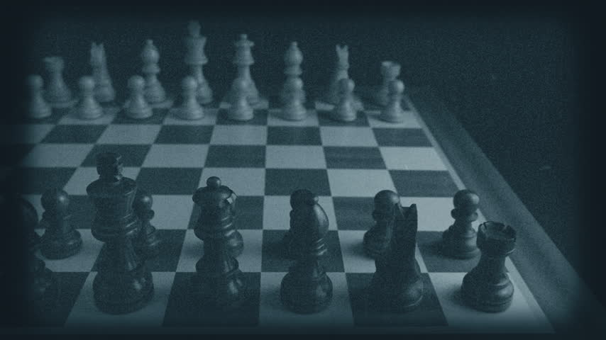 Chess Board Set Up Vintage 16mm
