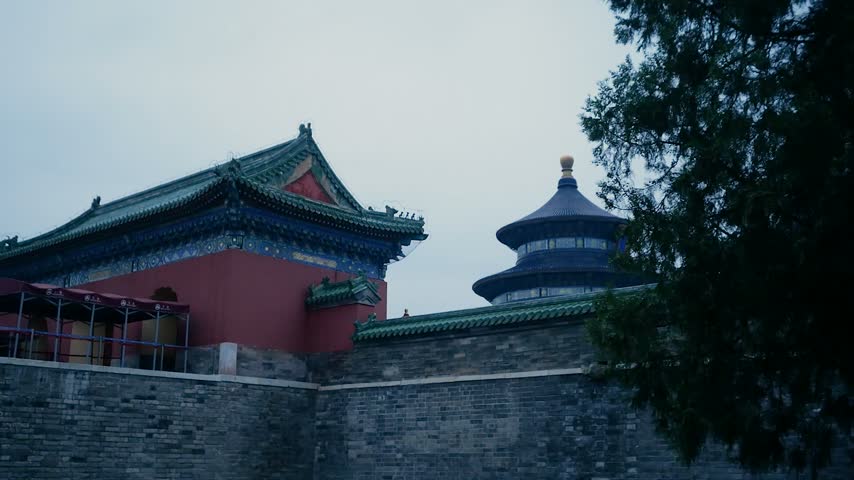 Temple of Heaven and Traditional Chinese Architecture in Beijing, China
