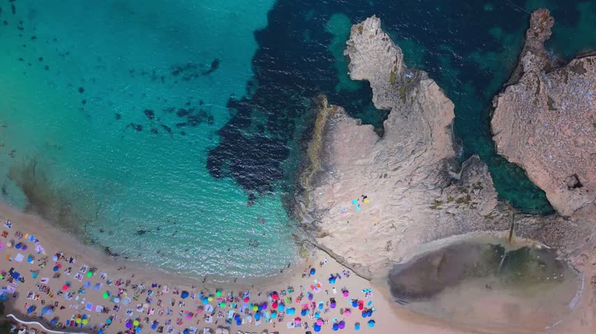 Panoramic aerial perspective of Ibiza