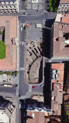The Roman Amphitheatre of Catania (Anfiteatro Romano di Catania) is an ancient 2nd-century Imperial Roman arena located in Piazza Stesicoro. Built primarily from dark volcanic basalt from Mount Etna.