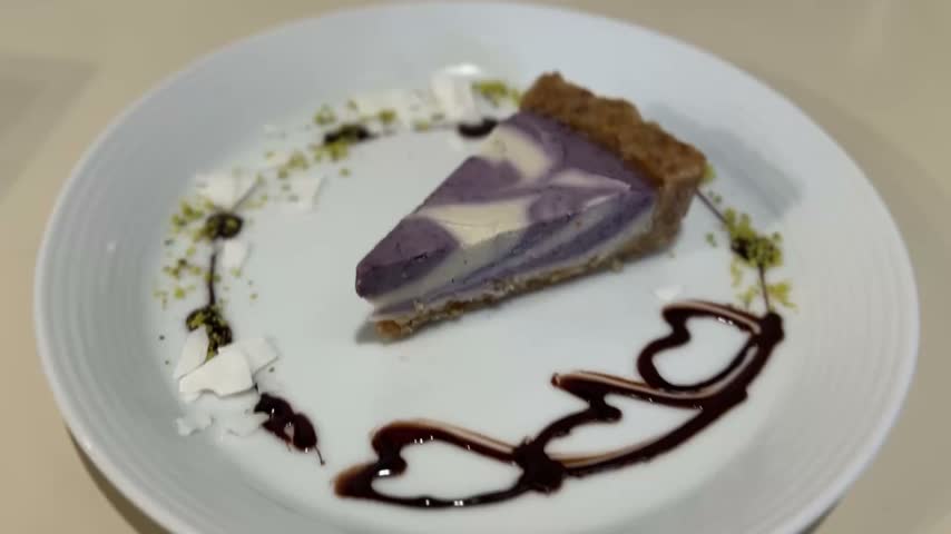 Raw Blueberry Cheesecake Vegan Plant Based Plating
