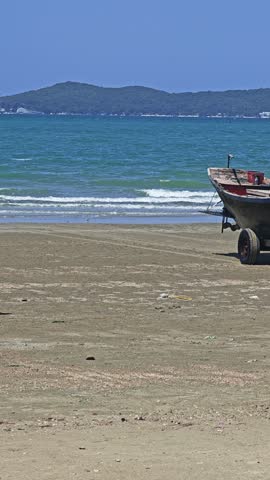 Haul out beached the boat.