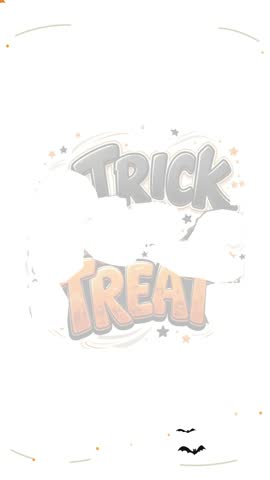 A vibrant and playful Halloween illustration featuring the festive text Trick or Treat. The design includes a cute cartoon ghost holding a jack-o-lantern bucket, a classic pointed witch hat, and several carved pumpkins. Surrounded by flying bats and decorative stars, this colorful graphic captures the whimsical and spooky spirit of the autumn holiday, perfect for seasonal marketing, greeting cards, and digital party invitations.